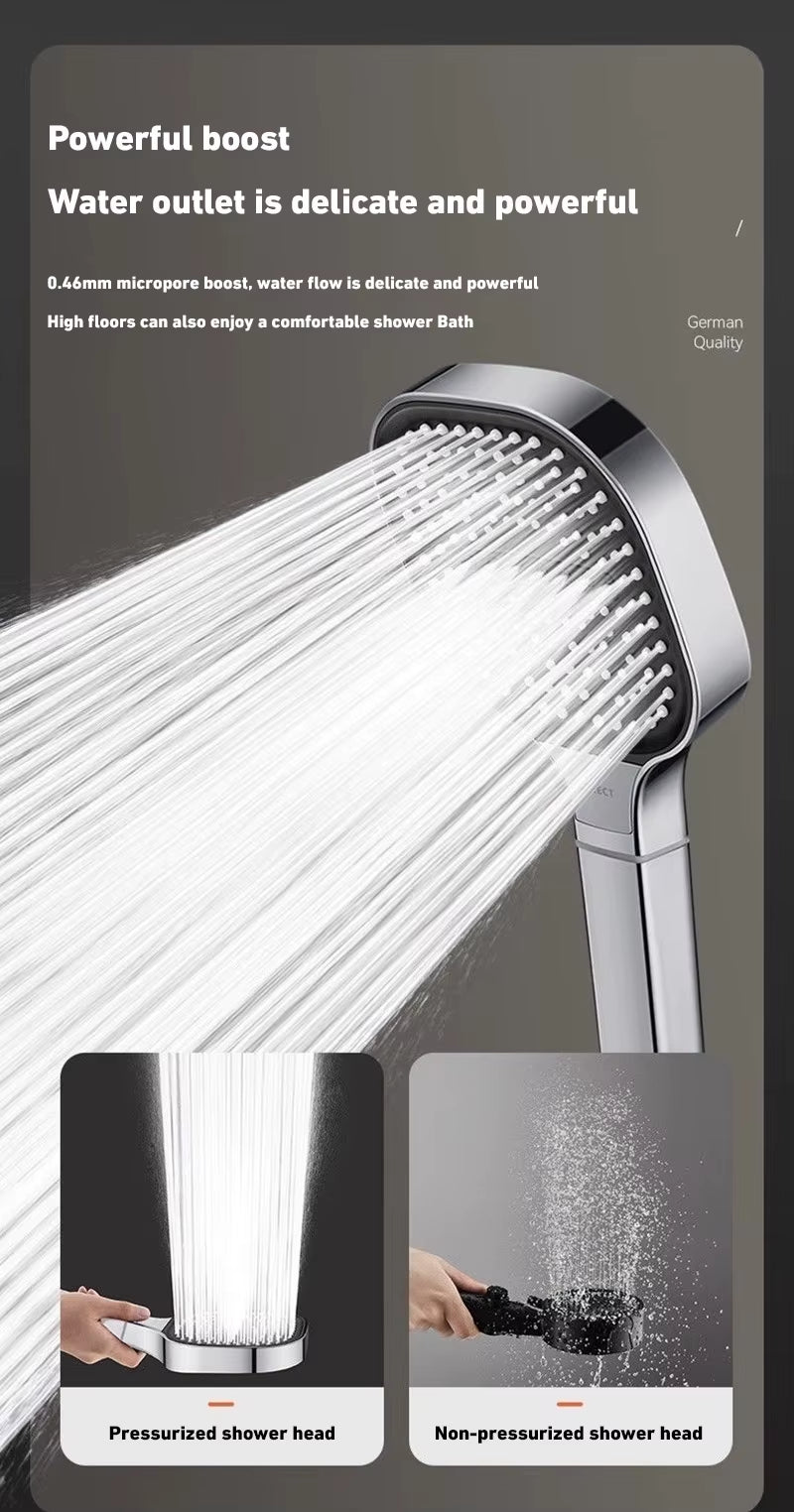Xiaomi 13Cm Large Panel 3Modes Adjustable Home Shower Head High Pressure Massage Showerhead Filter Element Bathroom Accessories