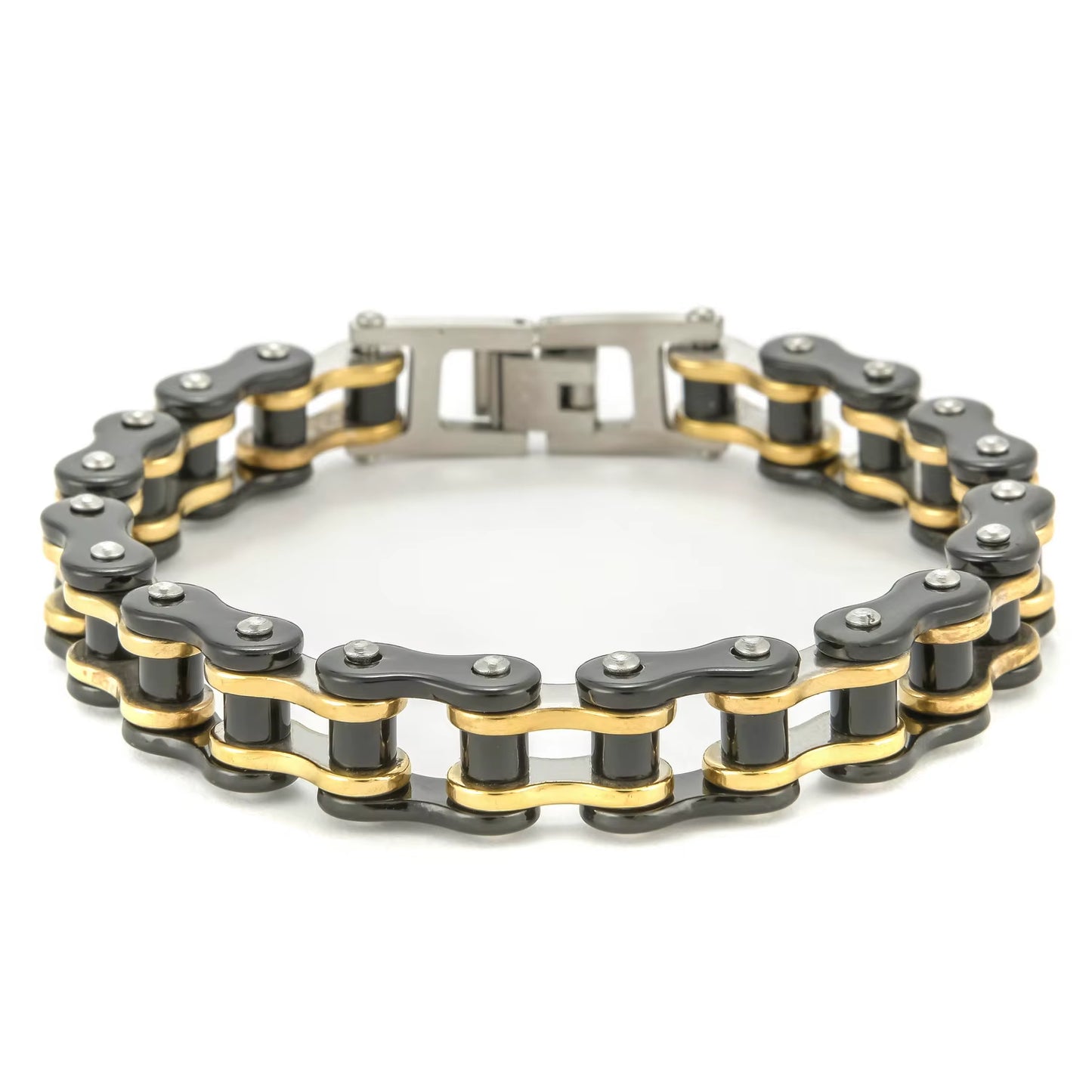Stainless Steel Biker Chain Bracelet Mens Bracelet Link Chain Motorcycle Bicycle Style Bracelets Fashion Punk Bangles Jewelry