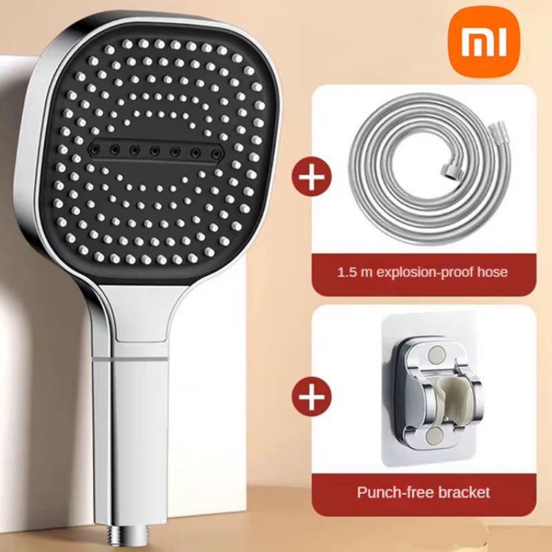 Xiaomi 13Cm Large Panel 3Modes Adjustable Home Shower Head High Pressure Massage Showerhead Filter Element Bathroom Accessories