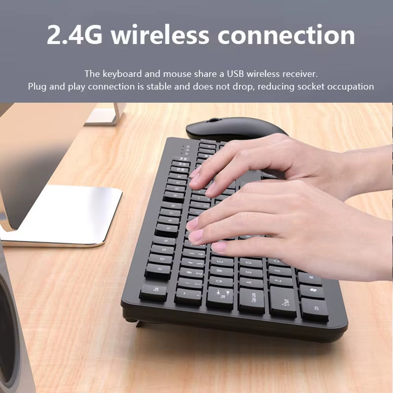 2.4Ghz Wireless Keyboard Mouse Set Gaming Keyboard Mouse Kit Tablet Keyboard for Android TV Box Laptop PC Office Accessories