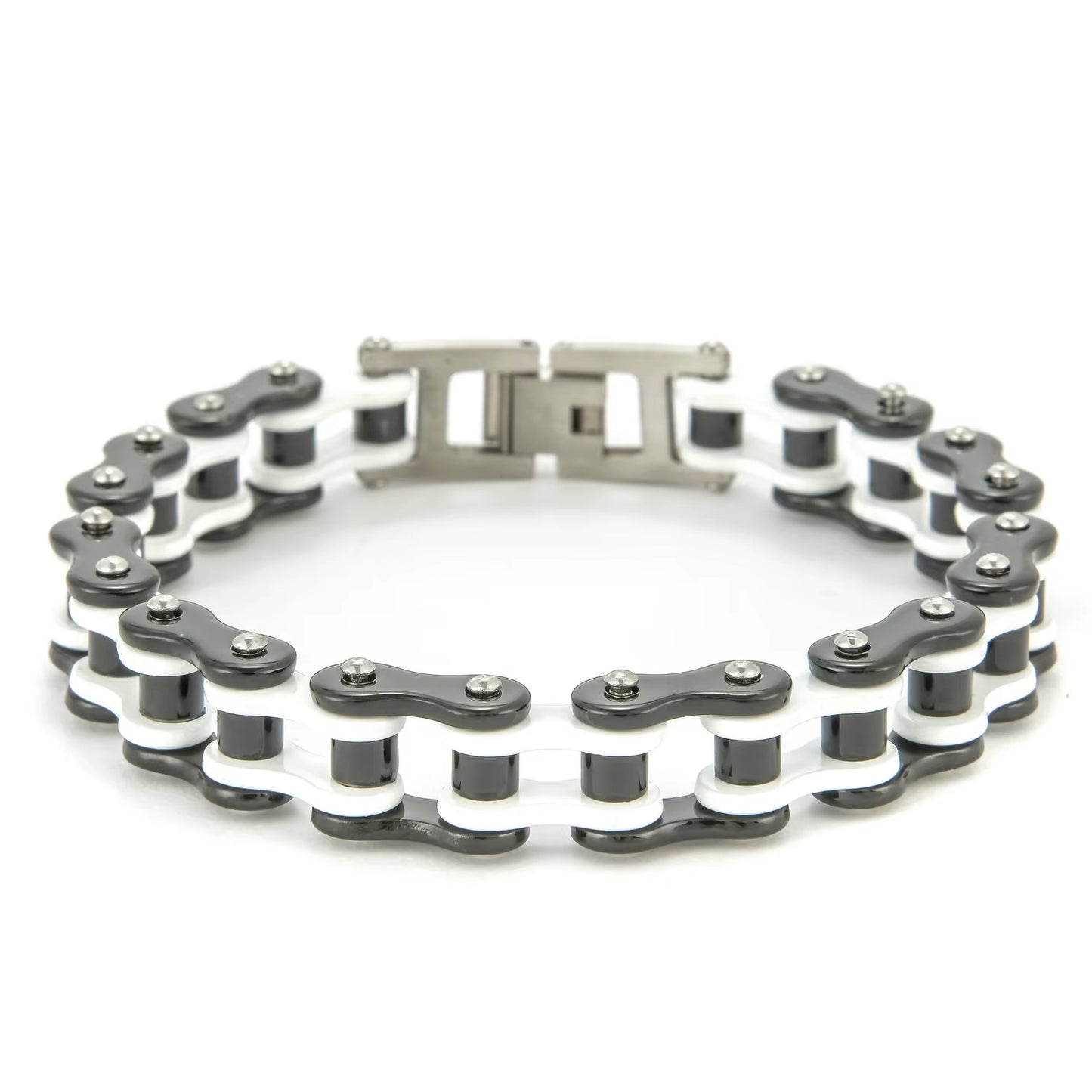 Stainless Steel Biker Chain Bracelet Mens Bracelet Link Chain Motorcycle Bicycle Style Bracelets Fashion Punk Bangles Jewelry