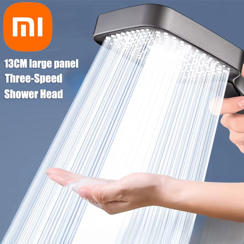 Xiaomi 13Cm Large Panel 3Modes Adjustable Home Shower Head High Pressure Massage Showerhead Filter Element Bathroom Accessories