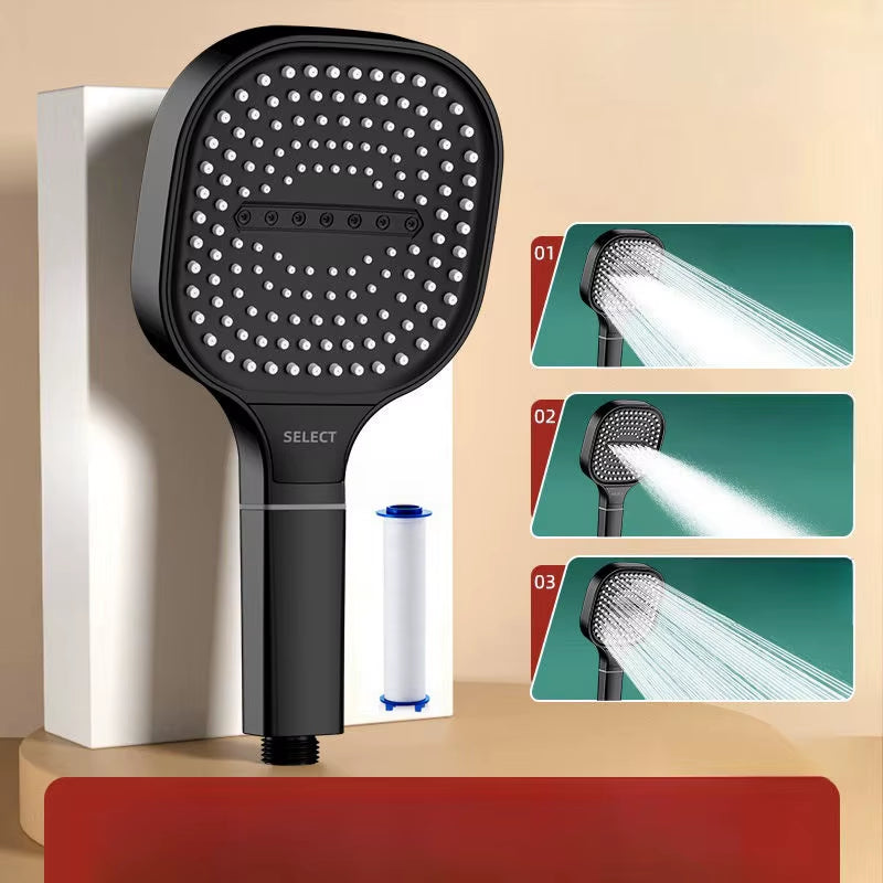 Xiaomi 13Cm Large Panel 3Modes Adjustable Home Shower Head High Pressure Massage Showerhead Filter Element Bathroom Accessories