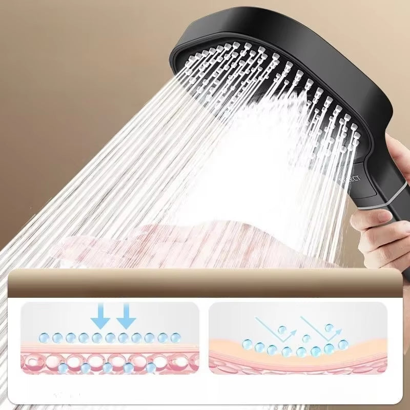 Xiaomi 13Cm Large Panel 3Modes Adjustable Home Shower Head High Pressure Massage Showerhead Filter Element Bathroom Accessories