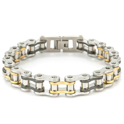 Stainless Steel Biker Chain Bracelet Mens Bracelet Link Chain Motorcycle Bicycle Style Bracelets Fashion Punk Bangles Jewelry