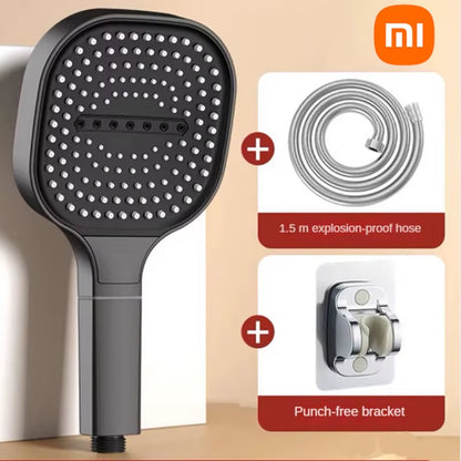 Xiaomi 13Cm Large Panel 3Modes Adjustable Home Shower Head High Pressure Massage Showerhead Filter Element Bathroom Accessories