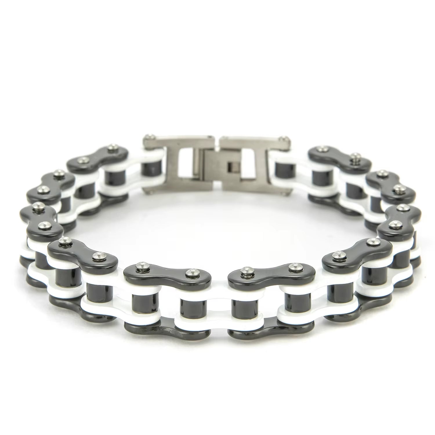 Stainless Steel Biker Chain Bracelet Mens Bracelet Link Chain Motorcycle Bicycle Style Bracelets Fashion Punk Bangles Jewelry
