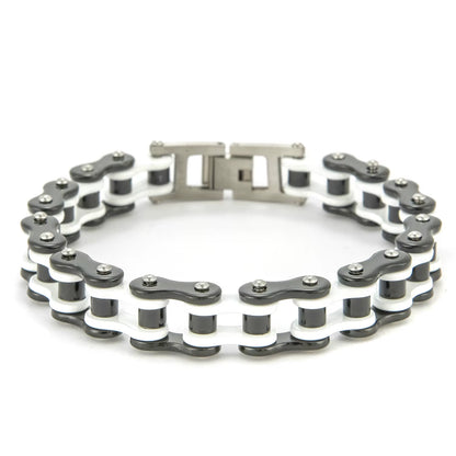 Stainless Steel Biker Chain Bracelet Mens Bracelet Link Chain Motorcycle Bicycle Style Bracelets Fashion Punk Bangles Jewelry