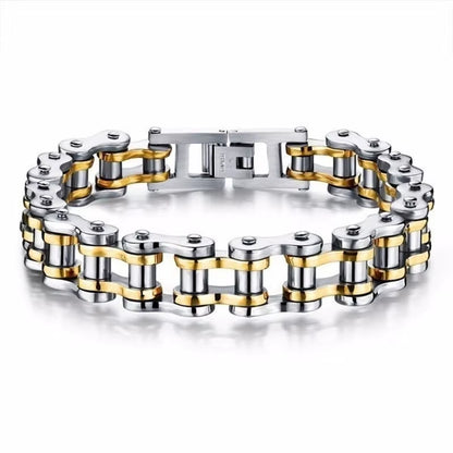 Stainless Steel Biker Chain Bracelet Mens Bracelet Link Chain Motorcycle Bicycle Style Bracelets Fashion Punk Bangles Jewelry